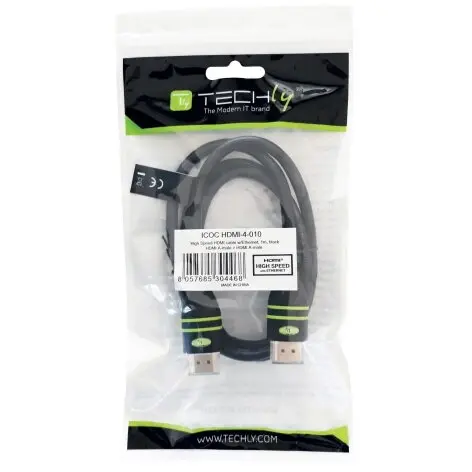 TECHLY TECHLY 304499 Techly Cablu pentru Monitor HDMI-HDMI M/M 1.4 Ethernet, ecranat, 5m, negru