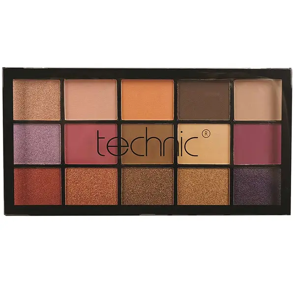 Technic Pressed Pigment 15 Color Eyeshadow Palette 30g - Persian Violet