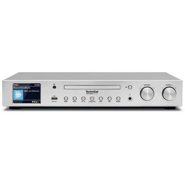 TechniSat Radio cu ceas TechniSat DIGITRADIO 143 CD, DAB+/FM/Internet, Bluetooth, Argintiu