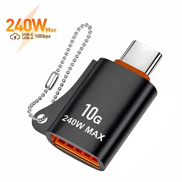 techsuit Adaptor OTG USB-C - USB-A Techsuit A1 HyperPort, Negru Portocaliu