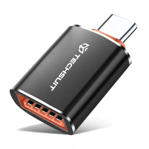 techsuit Adaptor OTG USB-C - USB-A Techsuit A2 HyperPort, Negru Portocaliu