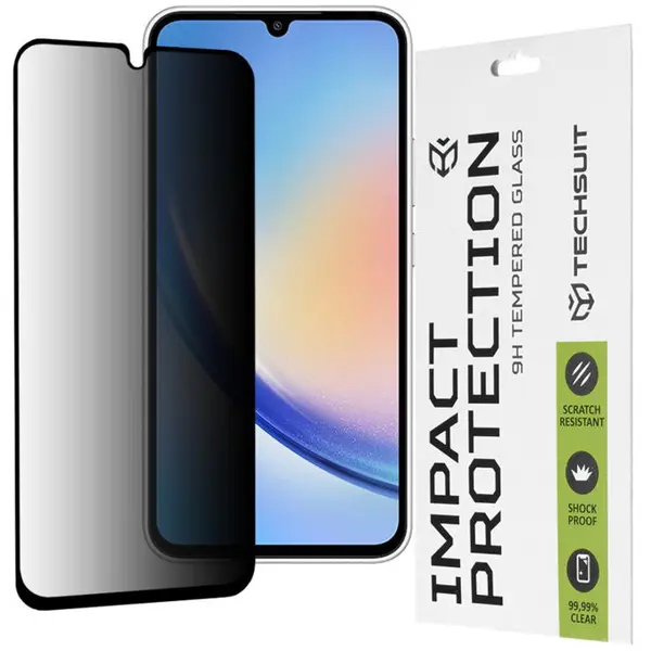 techsuit Folie Samsung Galaxy A34 5G - 111D Privacy Full Glue - Negru