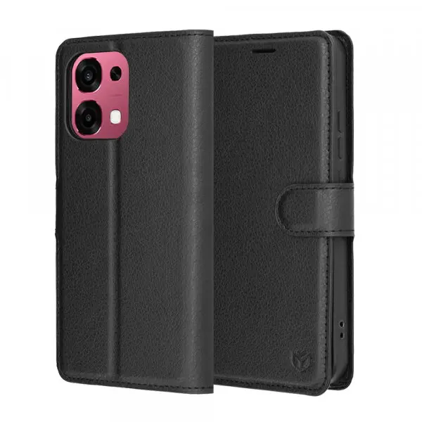 techsuit Husa telefon Techsuit Leather Folio, tip carte, pentru Oppo A6 Pro 5G / A6 Pro 4G, Negru
