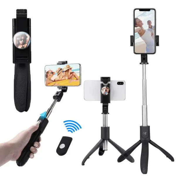 techsuit Selfie Stick Bluetooth Techsuit K06, Universal, Negru