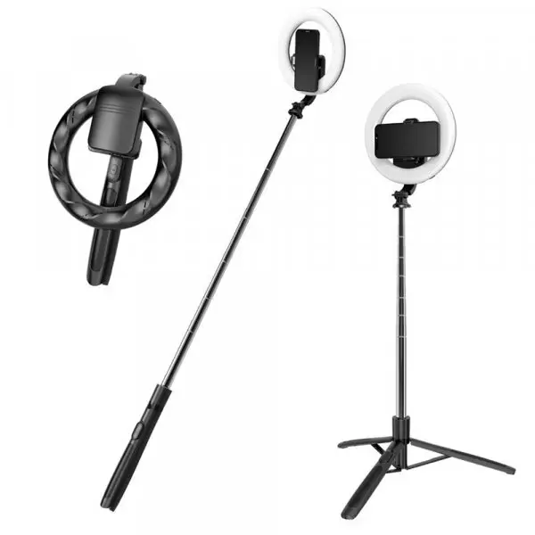 techsuit Selfie Stick Bluetooth Techsuit Q05s, Universal, Negru