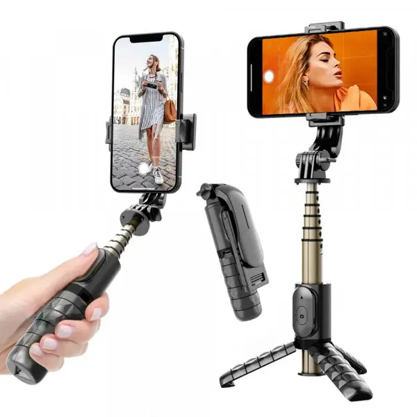 techsuit Selfie Stick Bluetooth Techsuit Q10, Universal, Negru