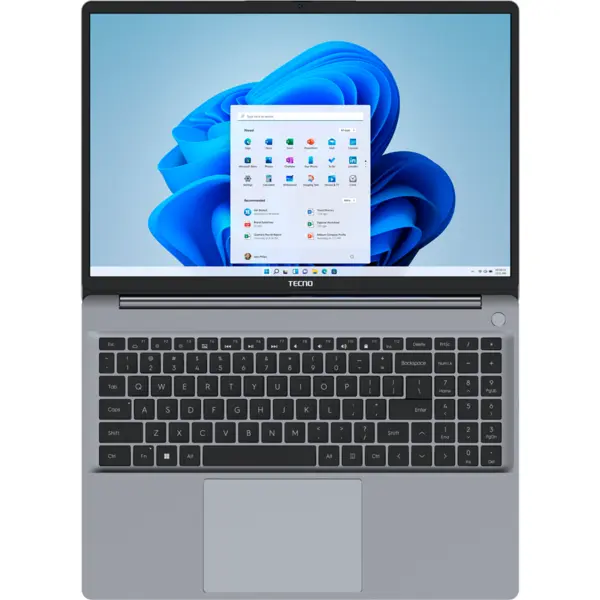Tecno Laptop TECNO Megabook K16SAA, Intel Core i5-13420H, 16 inch, RAM 16 GB, SSD 1 TB, Intel UHD Graphics, Windows 11 Home, Gri