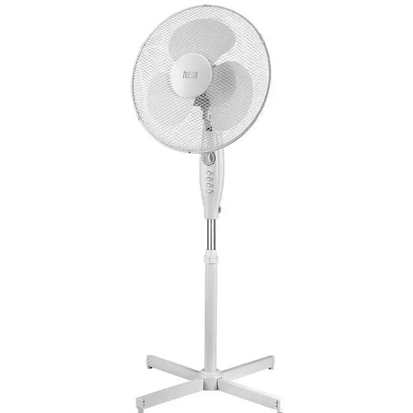 TEESA Ventilator cu picior Teesa TSA8021 cu Temporizator, diametru 42cm, 3 Viteze, 45W, Alb