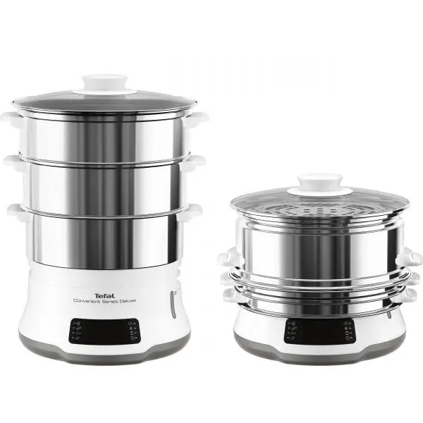Tefal Aparat de gatit la abur Tefal Convenient Series Deluxe VC502D10, 900W, capacitate 9L, inox