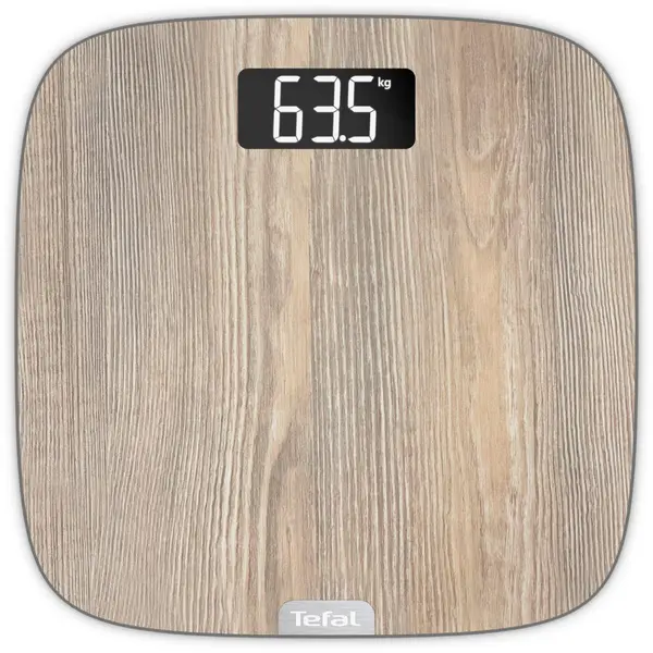 Tefal Cantar de baie TEFAL Origin PP1600V0, ecran LED, finisaj aspect lemn, capacitate 160KG