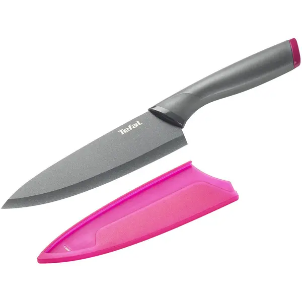Tefal Cutit Tefal K1220304 Fresh Kitchen Chef, 15cm, argintiu-roz