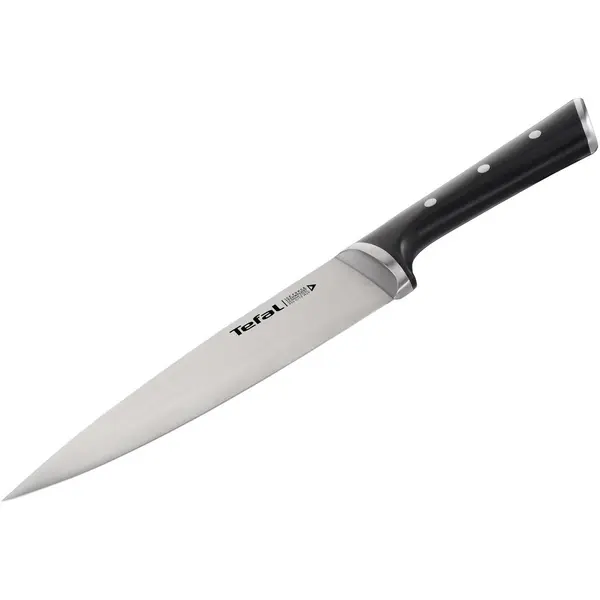 Tefal Cutitul bucatarului Tefal Ice Force, lama 20 cm, inox, maner plastic, compatibilitate cu masina de spalat vase, negru & argintiu