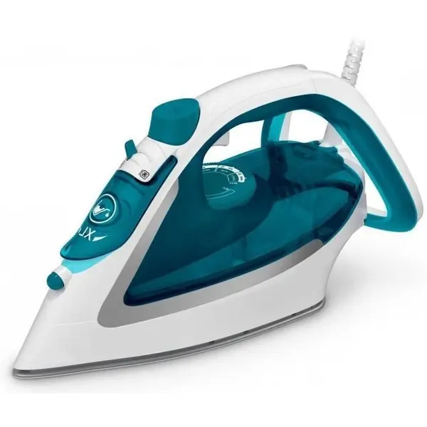 Tefal Fier de calcat Tefal EasyGliss Plus FV5718E0, 2500W, jet de abur 195 g/min, abur variabil 0-45 g/min, rezervor apa 270 ml, talpa Durilium AirGlide, functie calcare verticala, autosteam, antipicurare, alb & turcoaz
