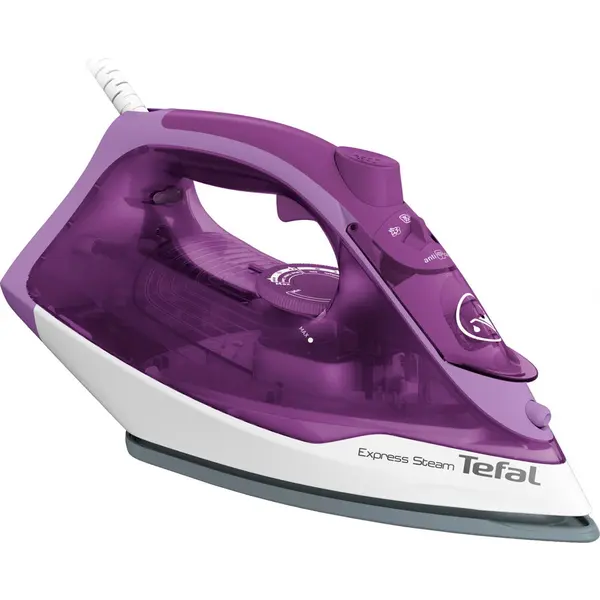 Tefal Fier de calcat Tefal Express Steam FV2836E0, 2400W, jet de abur 165 g/min, abur variabil 0-35 g/min, 270 ml, violet