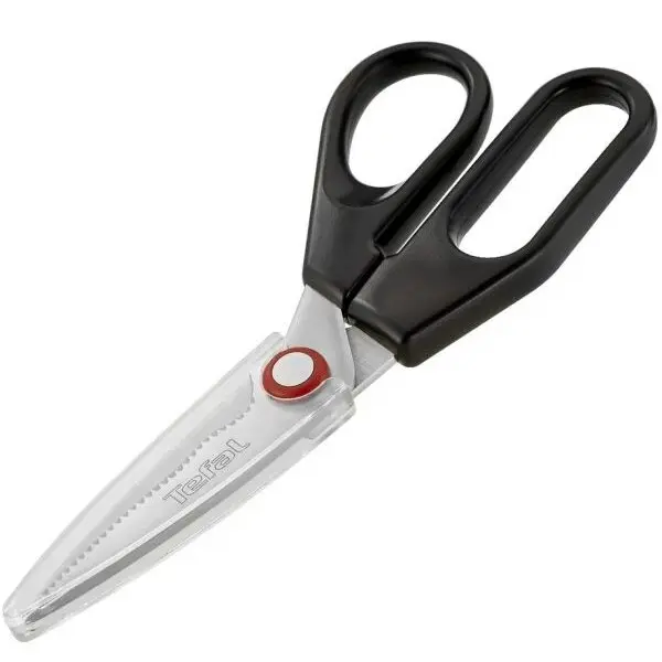 Tefal Foarfeca de bucatarie Tefal Ingenio K2071314, lame din inox detasabile, capac de protectie, maner robust, negru/argintiu