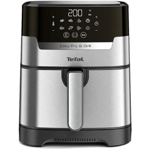 Tefal Friteuza cu aer cald Airfryer Tefal Easy Fry&Grill EY505D15, 1400W, 4.2L, negru-argintiu