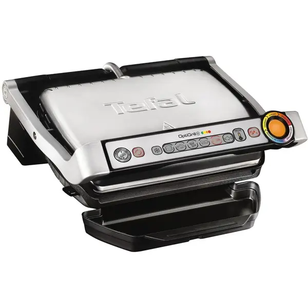 Tefal Gratar electric Tefal OptiGrill+ GC712D34, 6 programe automate, argintiu