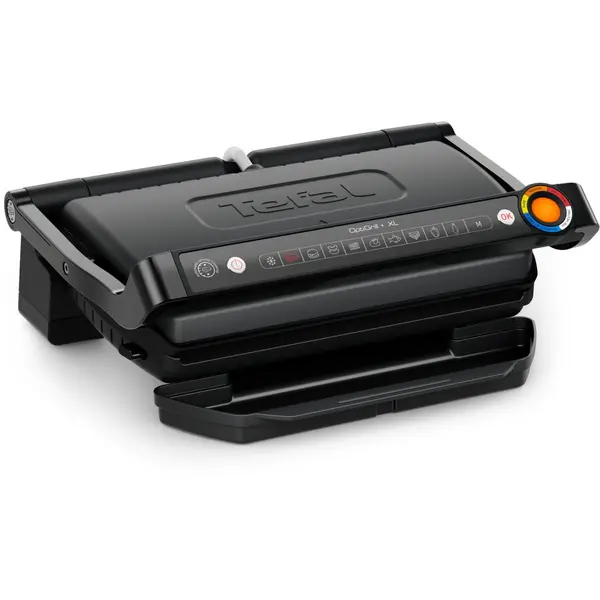 Tefal Gratar electric Tefal OptiGrill+ XL GC727810, 2000W, 9 programe de gatire automate, indicator gatire, placi detasabile cu invelis antiaderent, Negru