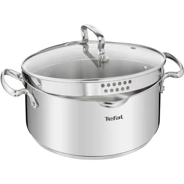 Tefal Oala cu capac Tefal Duetto, 24 cm, Inox