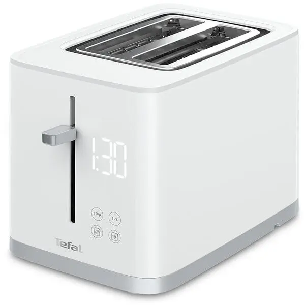 Tefal Prajitor de paine Tefal Sense TT693110, 2 felii, 850W, alb-argintiu