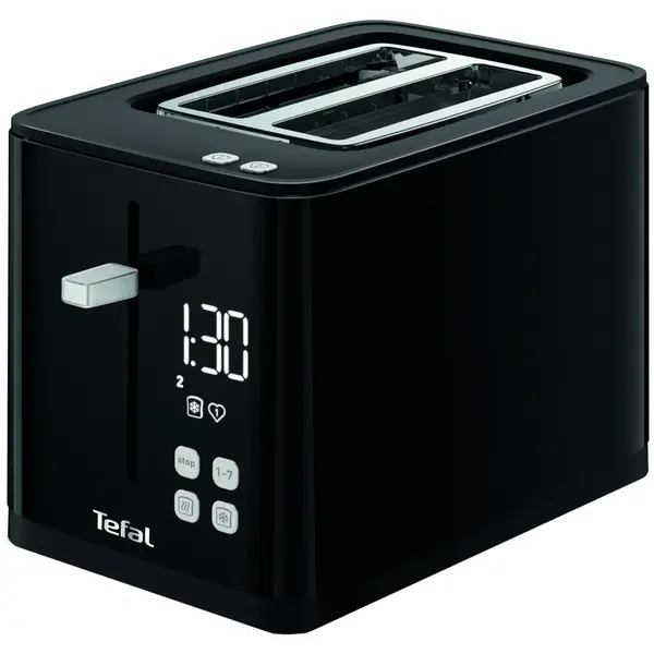 Tefal Prajitor de paine TEFAL Smart'n Light TT640810, 850W, ecran digital, 3 functii dedicate, 7 niveluri de rumenire, Negru