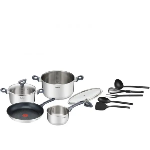Tefal Set de 11 piese Tefal Daily Cook, craticioara 16 cm, oala 20/24 cm + capac sticla, 5 spatule