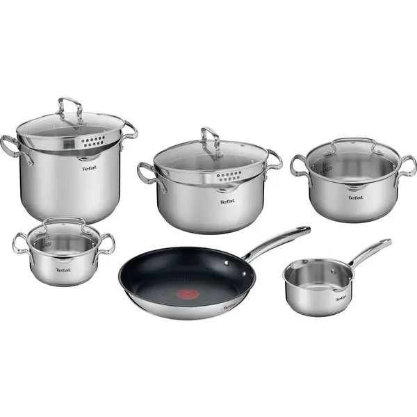 Tefal Set de vase Tefal Duetto+, 10 buc, Argintiu