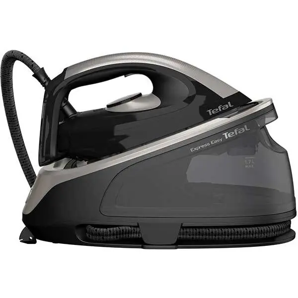 Tefal Statie de calcat TEFAL Express Easy SV6140E0, 2200W, 380g/min, 1.7l, talpa ceramica, negru-gri