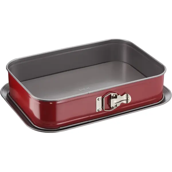 Tefal Tava dreptunghiulara Springform 36 x 24 cm, invelis antiaderent, margine detasabila, baza otel-carbon, gama Delibake