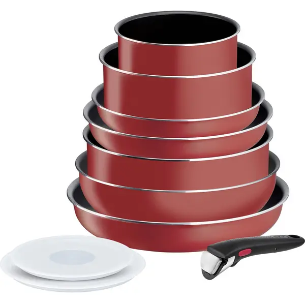 Tefal Tefal L1529402 Set de vase Ingenio Easy Cook N Clean, 10 buc, Rosu