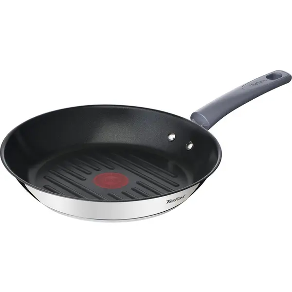 Tefal Tigaie grill Tefal Daily Cook, 26 cm, Thermo-Signal, Invelis antiaderent din titan, Argintiu