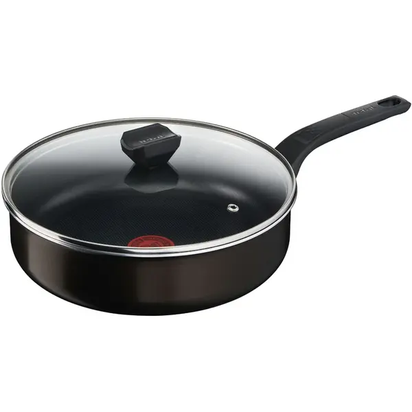 Tefal Tigaie saute cu capac Tefal Simply Clean, Thermo-Signal, invelis antiaderent din titan, 24 cm