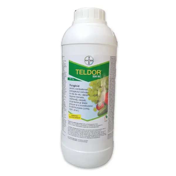 Teldor 500SC 1L, fungicid de contact si sistemic local, Bayer, putregai cenusiu (vita de vie, legume, capsun, flori ornamentale), monilioza (pomi fructiferi) - Default Title