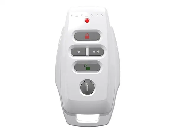 Telecomanda cu 4 butoane pentru alarma cu feedback, alb, 433 MHz, Magellan Paradox REM25Wh