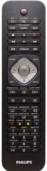 Telecomanda universala Philips SRP5016/10, 52 butoane (Negru)