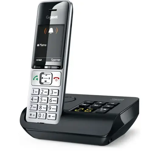 Telefon DECT fara fir Gigaset COMFORT 500A, SMS, Hands Free (Argintiu/Negru)