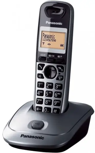 Telefon Fix Panasonic KX-TG2511PDM, display LCD, memorie 50 numere, 5 melodii (Gri)