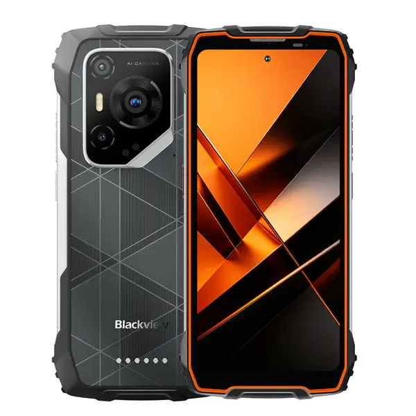 Telefon Mobil Blackview BL7000 Pro, Portocaliu, 5G, 6.78 FHD+ 120Hz, 32GB RAM (8GB + 24GB extensibili), 512GB, 50MP + 20MP Night Vision, 7500mAh, Android 16, Dual SIM