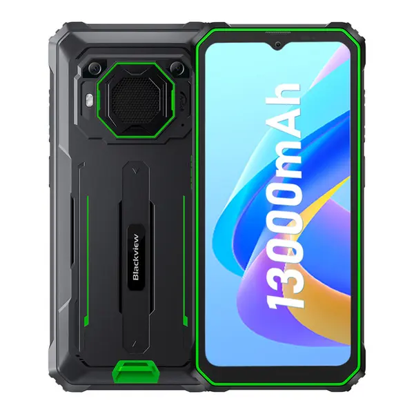 Telefon mobil Blackview BV6200 Pro Verde, 4G, IPS 6.56 , Boxa 3W, 10GB RAM (6GB + 4GB extensibili), 128GB ROM, Android 13, Helio P35, NFC, 13000mAh, 18W, Dual SIM