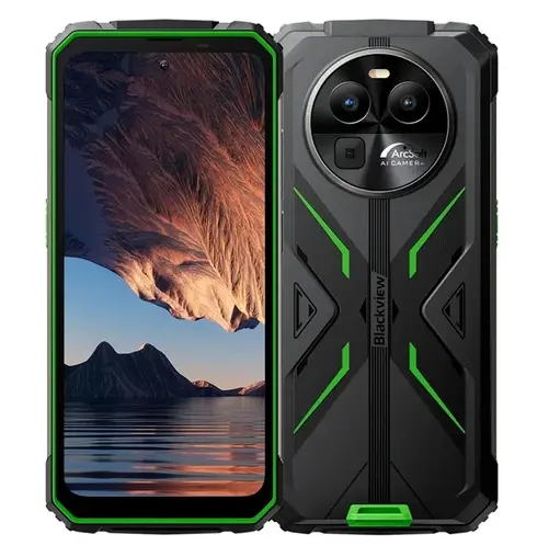 Telefon mobil Blackview BV8100, Verde, 4G, 6.5 2.4K FHD+, 24GB RAM (8GB + 16GB extensibili), 256GB ROM, Android 14, MediaTek Helio G99, 50MP+32MP, 8800mAh, 45W, NFC, Dual SIM