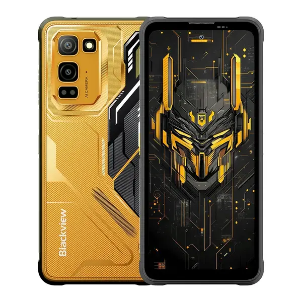 Telefon Mobil Blackview FORT 5, Galben, 4G LTE, Ecran 6.78 FHD+ 120Hz, 36GB RAM (12GB + 24GB extensibili), 256GB ROM, Camera 108MP + Night Vision, Android 16, NFC, Dual SIM