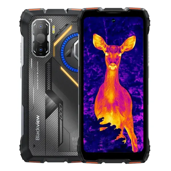 Telefon Mobil Blackview ROCK 3 Rugged, Portocaliu, 4G, Camera Termica, Ecran 6.78 FHD+ 120Hz, 32GB RAM (8GB + 24GB extensibili), 256GB, Camera 108MP, Baterie 10000mAh, Android 16, NFC, Dual SIM