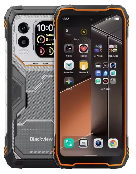 Telefon Mobil Blackview Xplore 1 Pro, Portocaliu, 5G, 6.78, ³ FHD+, 44GB RAM (12GB+32GB Extensibili), 256GB ROM, 64MP, Android 15, Dimensity 7050, Ecran Secundar, Camera Termica, 20000mAh, 55W, DualSIM