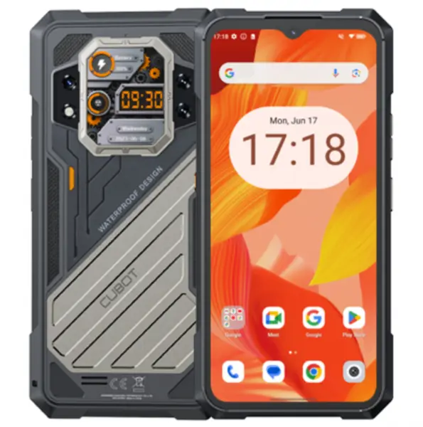 Telefon mobil Cubot KingKong X, Negru, 5G, 6.58 FHD+ 120Hz Dual Screen, 32GB RAM(16GB+16GB extensibil), 256GB ROM, Android 14, MediaTek Dimensity 7050, 100MP+32MP, NFC, OTG, 10200mAh, Dual SIM