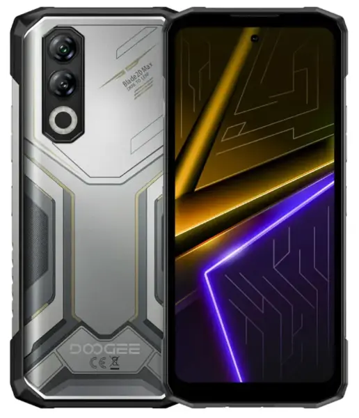 Telefon Mobil Doogee Blade 20 Max, Argintiu, 4G, 6.6 , HD+ IPS, 36 GB RAM (12 GB + 24 GB extensibili), 1 TB ROM, 64 MP, Android 15, Helio G100, Night Vision + NFC, 11800 mAh, 33 W, Dual SIM