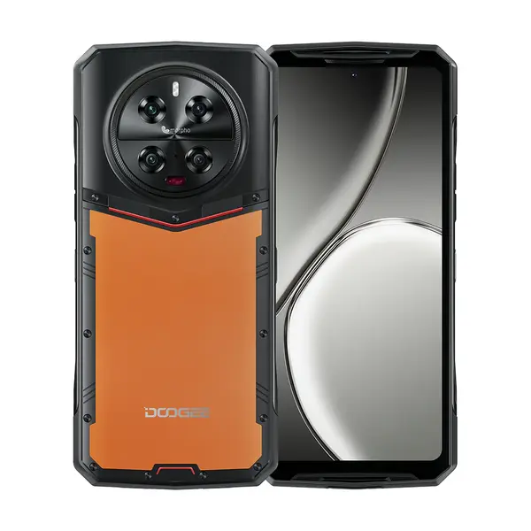 Telefon mobil Doogee DK10, Portocaliu, 5G, 6.67 120Hz 2K AMOLED, 32GB RAM (12GB + 20GB extensibili), 512GB ROM, Android 13, Dimensity 8020, Morpho Quad Camera, NFC, OTG, FM, 5150mAh, 120W, Dual SIM