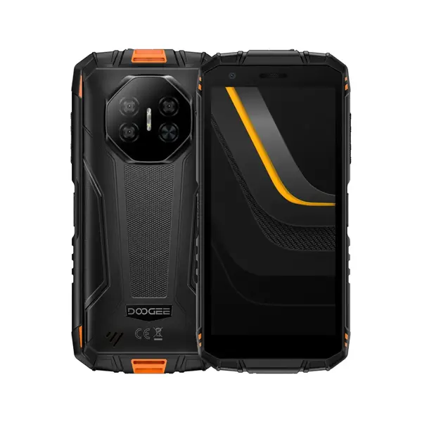 Telefon Mobil DOOGEE Fire 3 Max, Portocaliu, 4G, Camping Light 1200LM, 5.5 HD+, 32GB RAM (8GB + 24GB extensibili), 256GB, Camera 48MP + 20MP Night Vision, Android, 8350mAh, Dual SIM