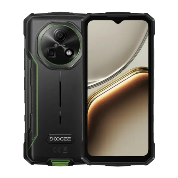 Telefon Mobil Doogee Fire 5 Pro Verde, 4G, 128GB, 20GB RAM (4GB+16GB), Android 15, Baterie 13000mAh, Lumini Camping 1200LM, Ecran 6.6 90Hz, Camera 13MP AI, Dual Sim
