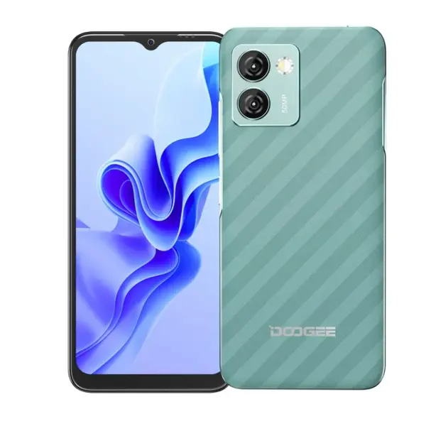 Telefon mobil Doogee N50 Pro Green, 4G, 6.52 HD+, 20GB RAM(8GB+12GB extensibil), 256GB ROM, Android 13, Spreadtrum T606 , 4200mAh, Face Unlock, Dual SIM