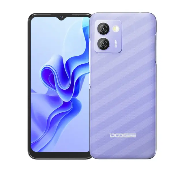 Telefon mobil Doogee N50 Pro Purple, 4G, 6.52 HD+, 20GB RAM(8GB+12GB extensibili), 256GB ROM, Android 13, Spreadtrum T606 , 4200mAh, Face Unlock, Dual SIM